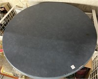 40” Round Blue Folding Card Table with Cushion