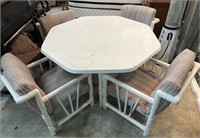 PVC Outdoor Dining Table , Includes 4 Chairs with