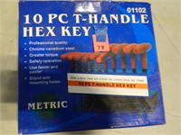 10pc T-Handle Hex Key Set