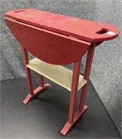 Vintage Red Drop Down Sides Small Table Height