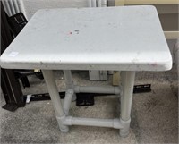 PVC Outdoor Side Table ( needs some tlc)