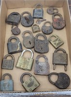Box of early padlocks