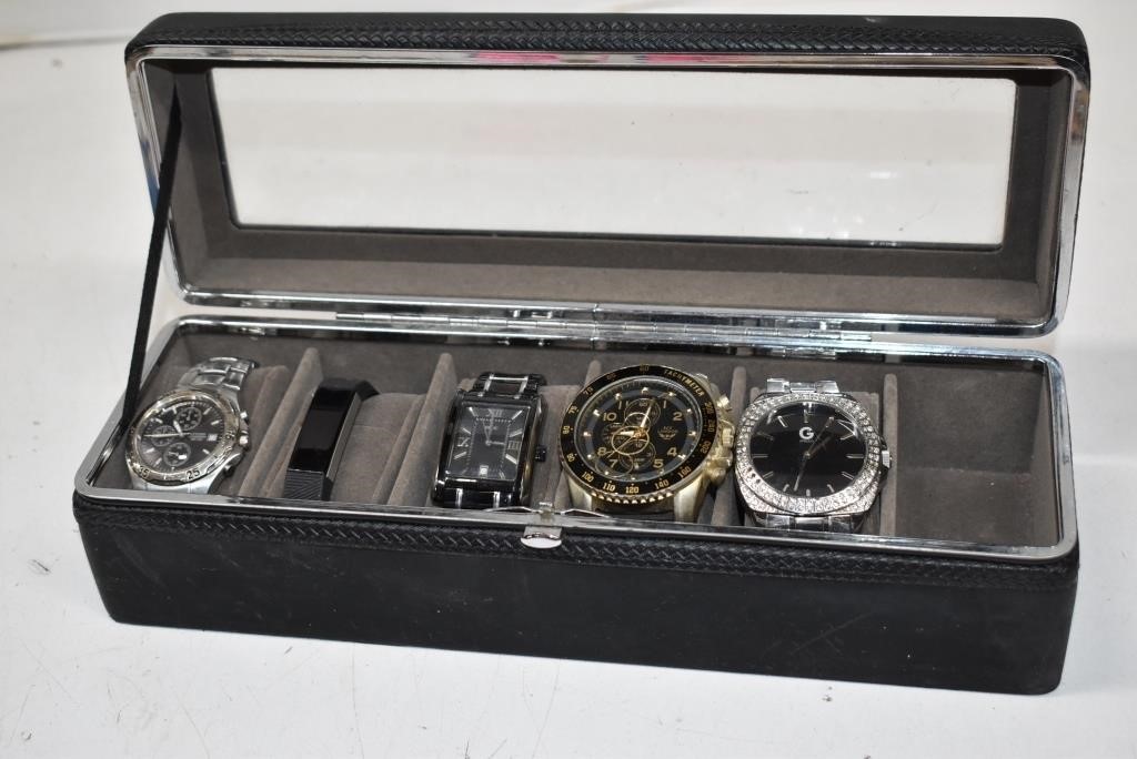 5 Watches in Case. As Is. Untested