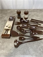 Melamine mid century kitchen utensils marked Made