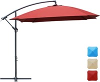 Aoodor Patio Umbrella 8.7ft  9x9 / Red
