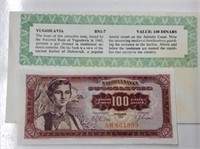 Yugoslavia 100 Dinara 1963 Crisp