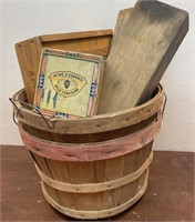 2 market baskets, King Edward tobaccos box, 2