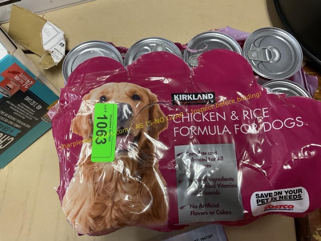 Kirkland chicken & rice formula wet  dog food