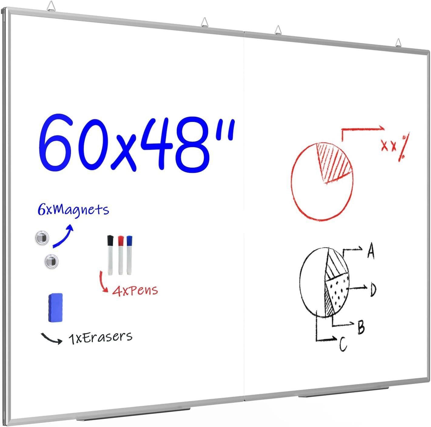 60X 48 Dry Erase Whiteboard  Extras Included