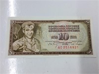 Yugoslavia 10 Dinara 1968 Unc