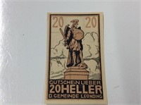 Austria 20 Heller 1920 Crisp Notgeld