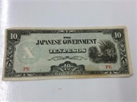 Japanese 10 Pesos Occupation 1944