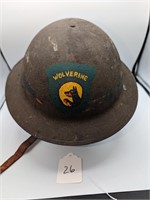 WW1 Unit Marked Brody Helmet w/ Stand