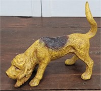 Cast iron hound dog doorstop