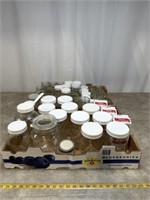 Large lot of canning jar, some with lids