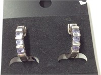 Sterling/purple Stone Earrings