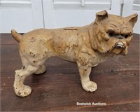 Cast iron dog bank / doorstop