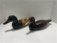 2 Decorative Wooden Ducks