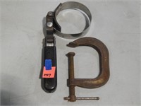 C-Clamp & Oil Filter Wrench