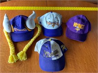 lot of Minnesota vikings hats vintage