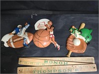 Vintage sports wall hangings