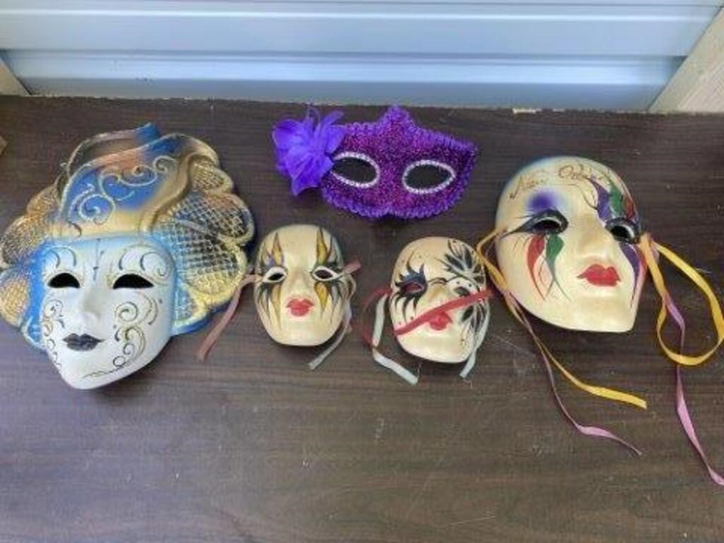 Group of Masquerade Masks