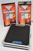 2 New Aluminum Forms Holders, Clipboard w/Key