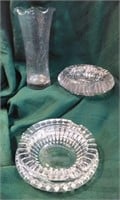 Vintage Faceted Glass Ashtrays
