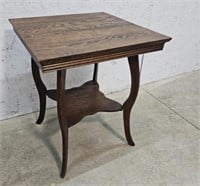 Oak parlor table 24"24"29"