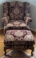 Wingback Victorian Print Chair