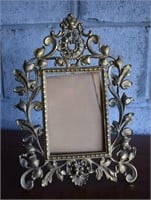 Vintage Fancy Stand Up Brass Mirror