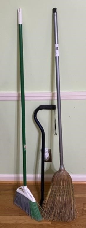 Brooms and Adjustable Cane
