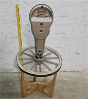 Wagon wheel parking meter table