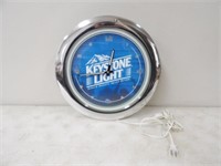 KEYSTONE LIGHT  LIGHT UP CLOCK 151/2''