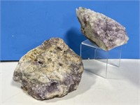 2 Pieces Rock with Amethyst