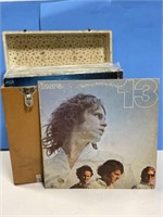 Case with 16 Record Albums - incl. The Doors,