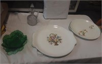 Vintage plates and glassware