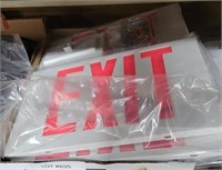 PLASTIC EXIT LIGHT W/ EXTRA COVERS