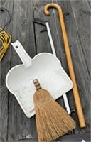 Cane, Broom and Dust Pan