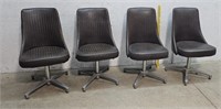 4 Mid century chromecraft chairs
