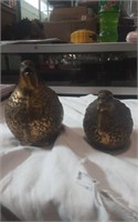 Vintage Quail brass hollowed out  Pair