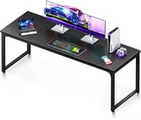 Coleshome 71 Desk  Simple Style  Black