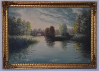 Nice Victorian O/C Landscape Painting