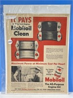 Original Mobil Oil Ad from 1947 Magazine