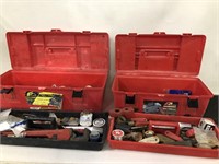 2  TOOL BOXES OF MISC PLUMBING SUPPLIES