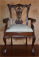 Nice Carved Child's Chippendale Arm Chair