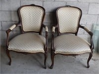 2 French Style Arm Chairs