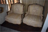 Pr Upholstered L R Chairs