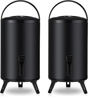 8L Steel Beverage Dispenser  10L Black