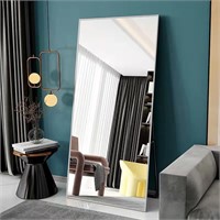 Aluminum Frame-65 x22 Full Length Floor Mirror